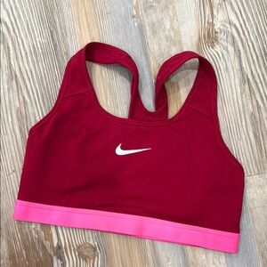 Nike Burgundy and Pink Sports Bra